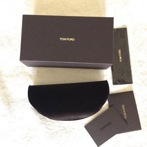 Tom Ford Brown Velvet Sunglasses Case - New in Box